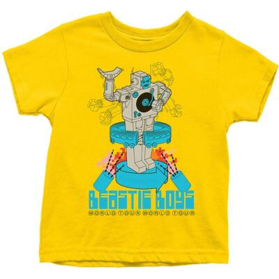 Beastie Boys Robot World tour Music Band Hip Hop Full size  Yellow Shirt E478