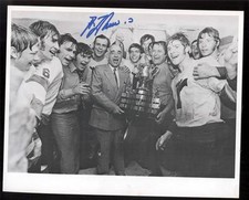 2 Original Quebec Remparts 1971 Memorial Cup Coupe Photos Signed by Guy Lafleur 