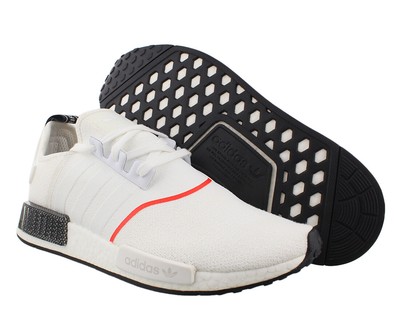 Adidas NMD_R1 Mens Shoes Size 11, Color: Cloud White/Cloud White/Solar Red