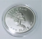 Slave Queen 1 oz Royal Highness Silver Shield .999 Cannabis  BU in capsule