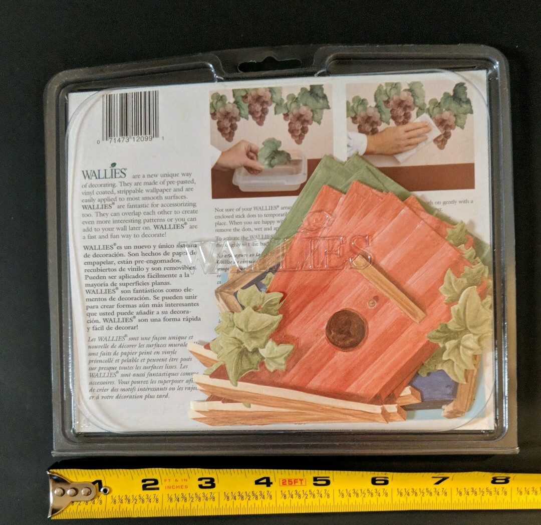 Garden Birdhouse 25 New Wallies Red Blue Green Houses Birds Border Deco Crafts 