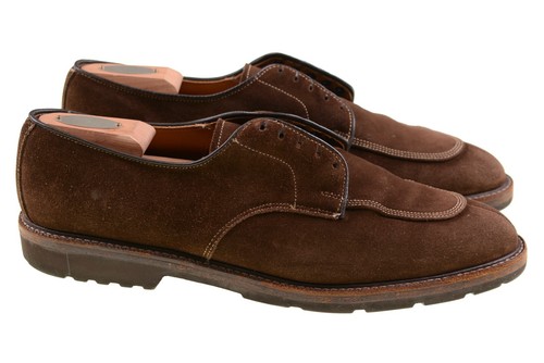 Zapatos de vestir faconnables hechos en EE. UU. Cuero de gamuza marrón Vibram Gumlite 11.5 - Imagen 2 de 10