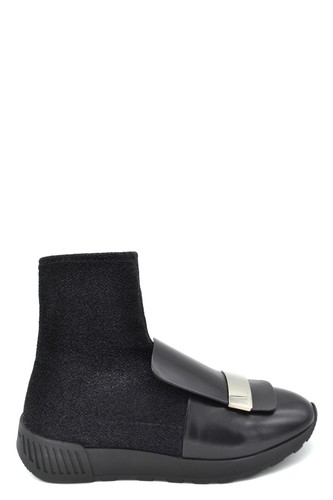 Bottines SERGIO ROSSI Taille 36,5 - Nylon Marron Talon Fin 7 Cm - Neuves Sans Emballage
