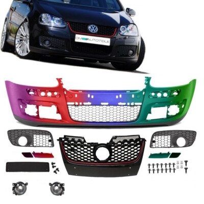 LACKIERT Stoßstange Vorne +Schrauben für VW Golf 5 V auf GTI +NSW+Gitter+ABE