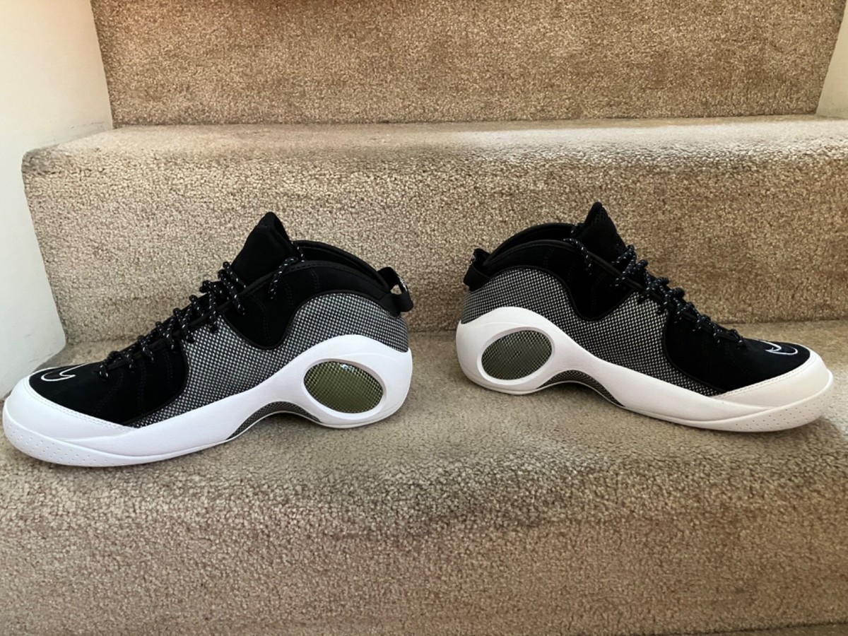 シューズ(男性用) NIKE AIR ZOOM FLIGHT 95 PREMIUM (2008) Size 8- Nike Air Zoom Flight 95 Premium Black White Carbon