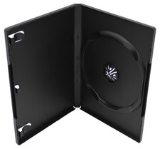 Standard Black DVD 1-disc Replacement Case 14mm Premium movie Storage Shell Case