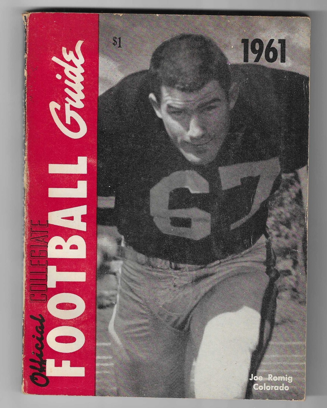 1961 Official Collegiate Football Guide Paperback Book Joe Romig Colorado
