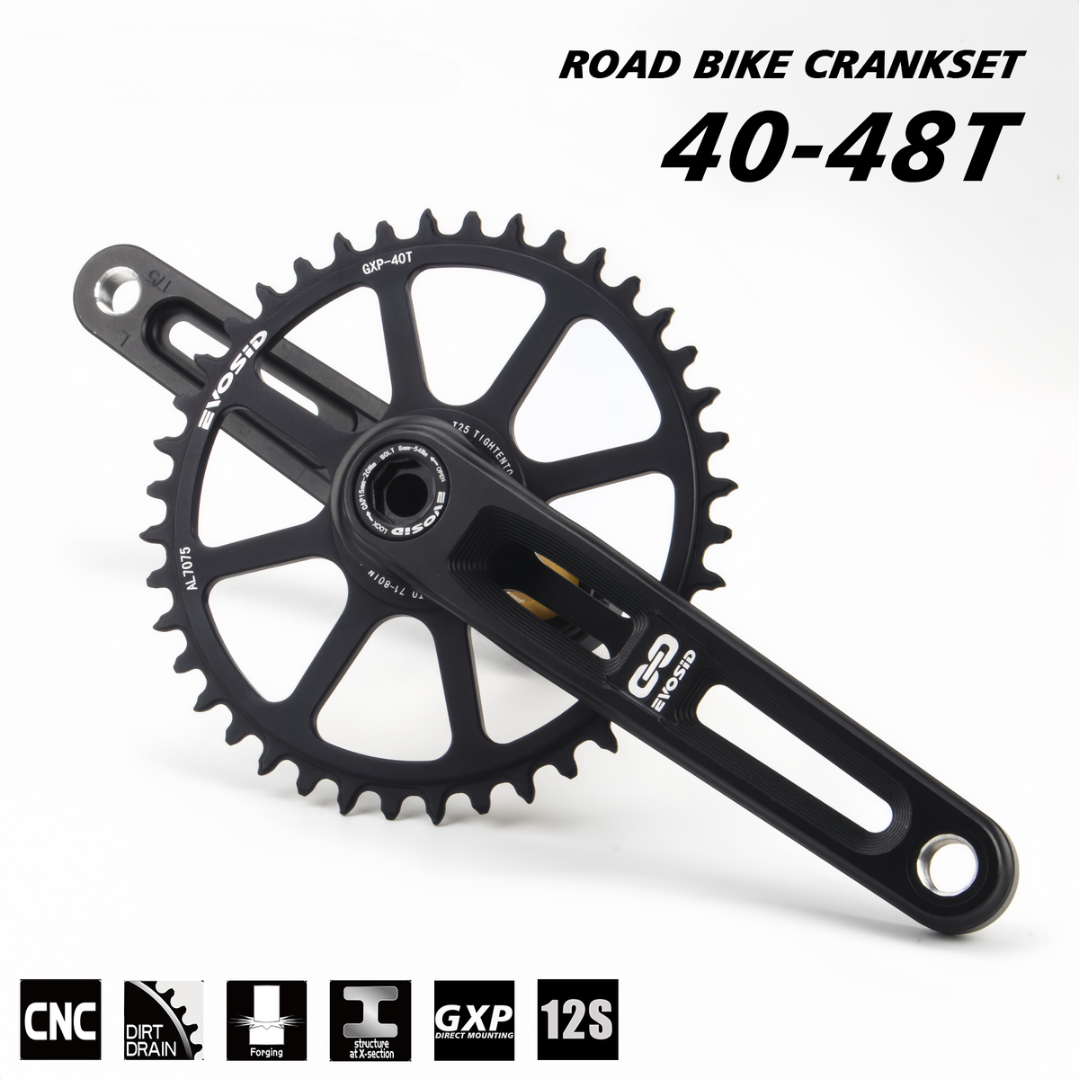Speed Crank Acera Single Chainring Crank Hollowtech Acera Road