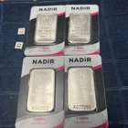 Lot Of Four 1 oz 999 Nadir Silver Bar Sealed in Assay Card & Two 1 g Geiger’s.