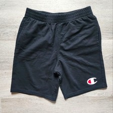 Champion Youth Boy's Black Casual Logo Active Loungewear Sweat Shorts Large L