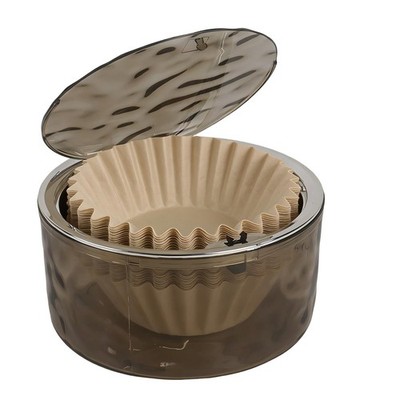 Acrylic Coffee Filter Holder with Push-Button Lid, Reusable Coffee Filter Con...