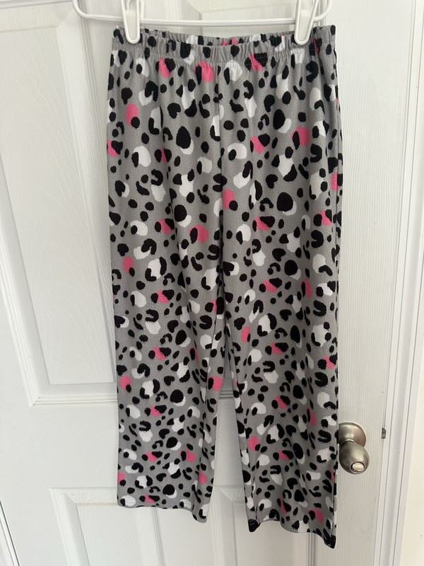PJ & ME Pajama Pants Girls Size 7/8 Cheetah Cat Leopard Print Sleepwear Youth