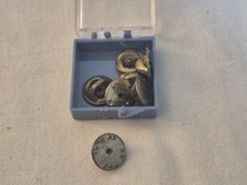 VINTAGE CLUTCH BACKS PULL BACK LOCKING TIE TAC PIN BACK FASTENERS-7 ITEMS