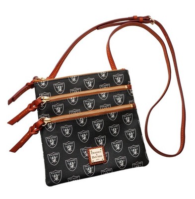 Dooney & Bourke Leather NFL Oakland Raiders Nation Crossbody Bag Purse Las Vegas