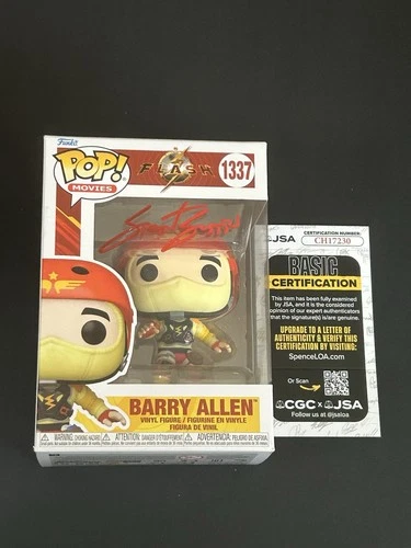Funko Pop DC The Flash Barry Allen 1337 Signed Grant Gustin JSA COA
