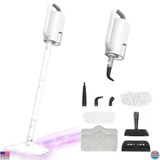 7-in-1 Steam Mop Cleaner - Rotating Mop with 2 Modes, 23FT Cord & 400ML Tank