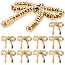 Bowknot Buttons, 10pcs Alloy Bow Shaped Decorative Sewing Buttons for Sweater...