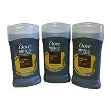3- Dove Men Deodorant , Vibrant Oak, 48 Hour Protection,  3 Oz, New