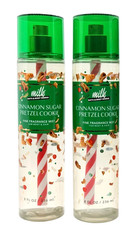 Bath  Body Works CINNAMON SUGAR PRETZEL COOKE Mist Spray 8oz 2 PACK Gifted New