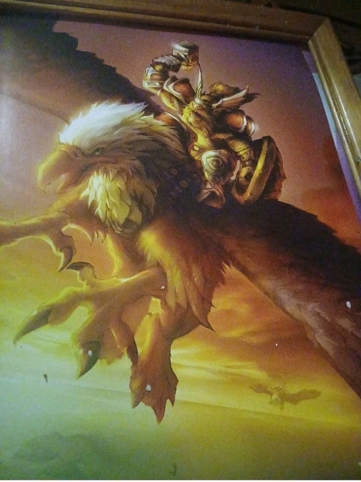 Warcraft Gryphon Mounted Dwarf. 10x8