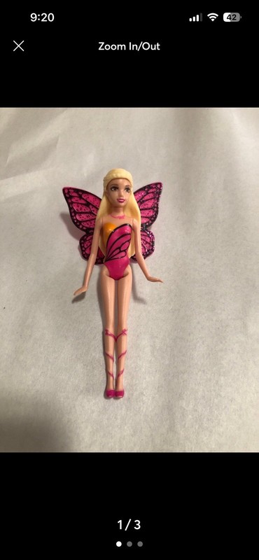 Mattel Barbie Mariposa Fashion Doll 4in Blonde with Pink Butterfly Wings