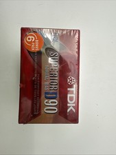 Lot of 6 TDK Superior D90 Audio Cassette Tapes Normal Bias Brand New Sealed
