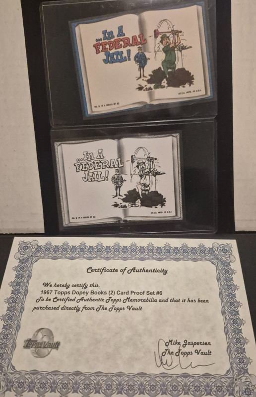 TOPPS BATTY BOOKCOVER # 6 PROOF  WITH TOPPS VAULT COA  11 X 19:" EXC.     ekim