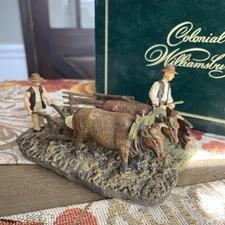 Lang and Wise Colonial Williamsburg Plowing with Oxen 30489701