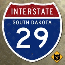 South Dakota Interstate 29 highway marker road sign Sioux Falls 18x18