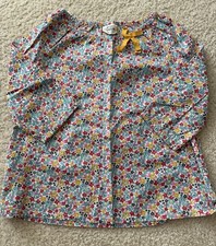 Mini Boden Girl Floral Easter Blouse Shirt 3/4 sleeve Size 5-6 Year