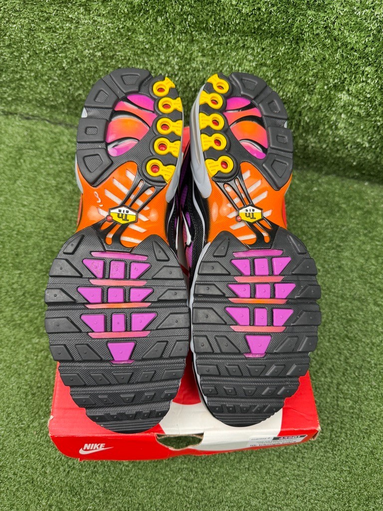 Size 10.5 - Nike Air Max Plus Total Orange Vivid Purple | eBay