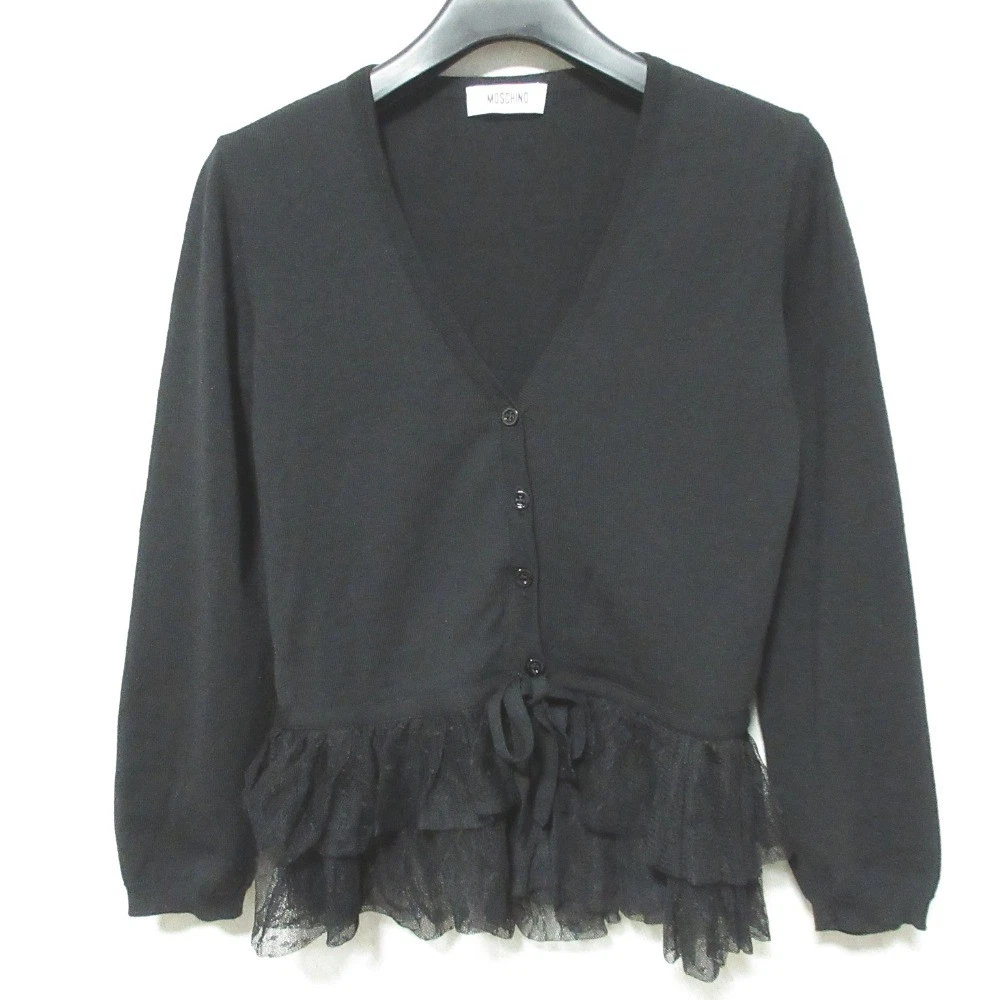 MOSCHINO - モスキーノ ウール 7分袖 ニット カーディガン USA8 赤系 MOSCHINO レディース Moschino Women's Cardigan for sale | eBay