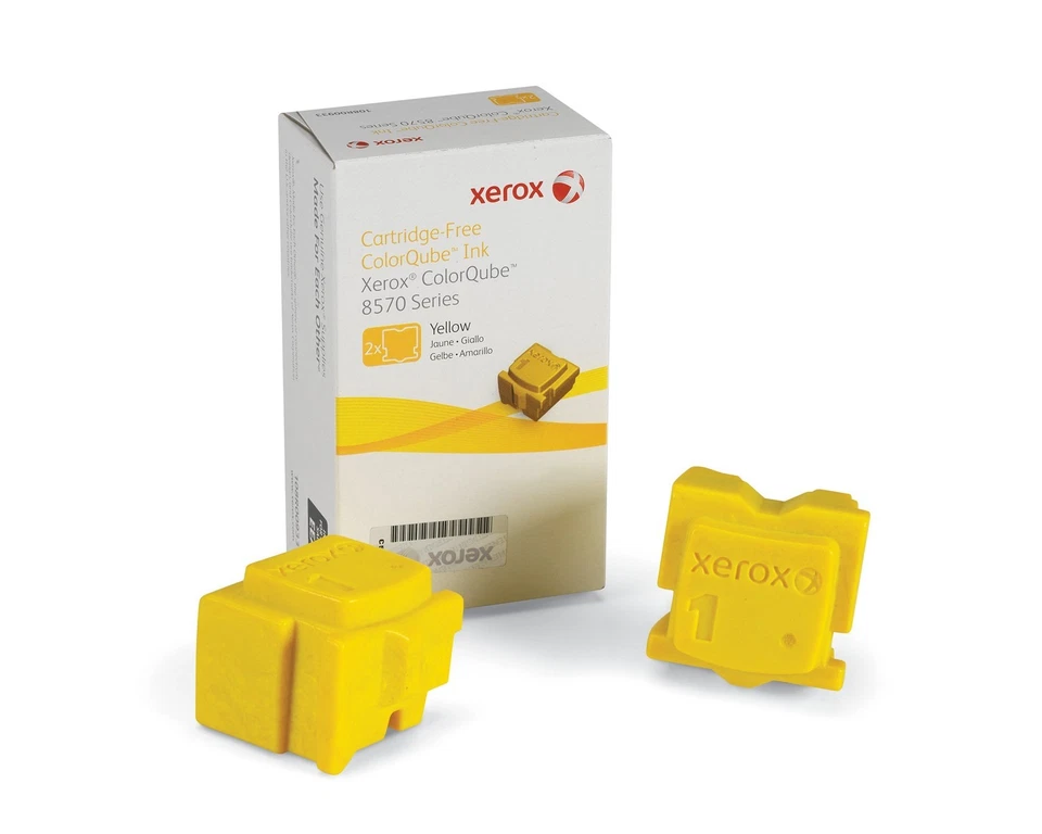 GENUINE XEROX ColorQube 8570 8580 Yellow 108R00933 Cubes Inks 2 Pack - Image 1 of 1
