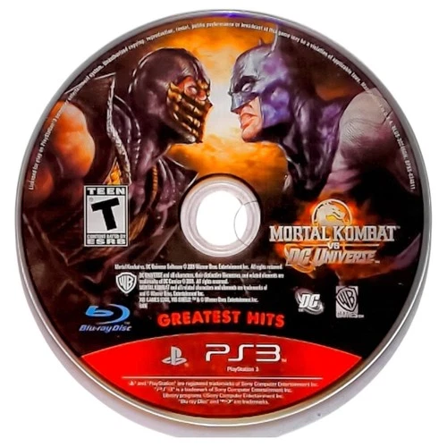 Mortal Kombat vs DC Universe PS3 Sony PlayStation 3 (Disc Only)