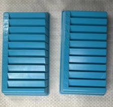 Rack-O Replacement Racks Set of 2 – Light Blue Trays – Hasbro Card Game