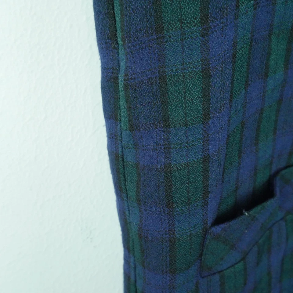 Vestido Delantal Vintage Talla 16 Jersey Profesor Academia Cuadros Años 90 Y2K Preppy Foto 4 de 4