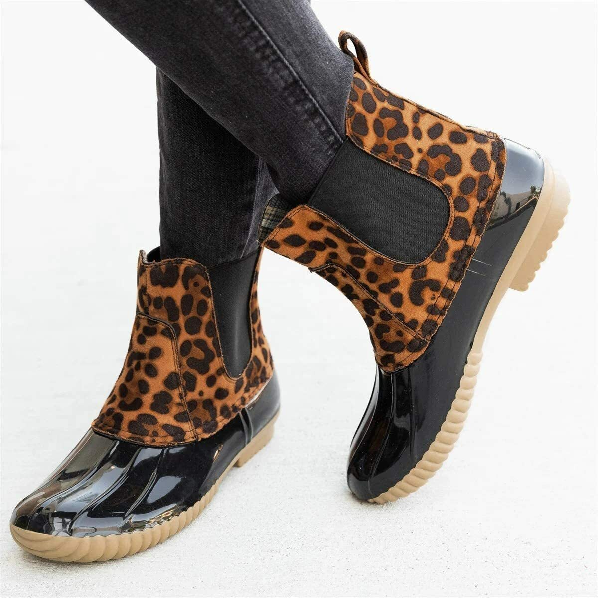 Kathemoi Womens Duck Boots Slip on 