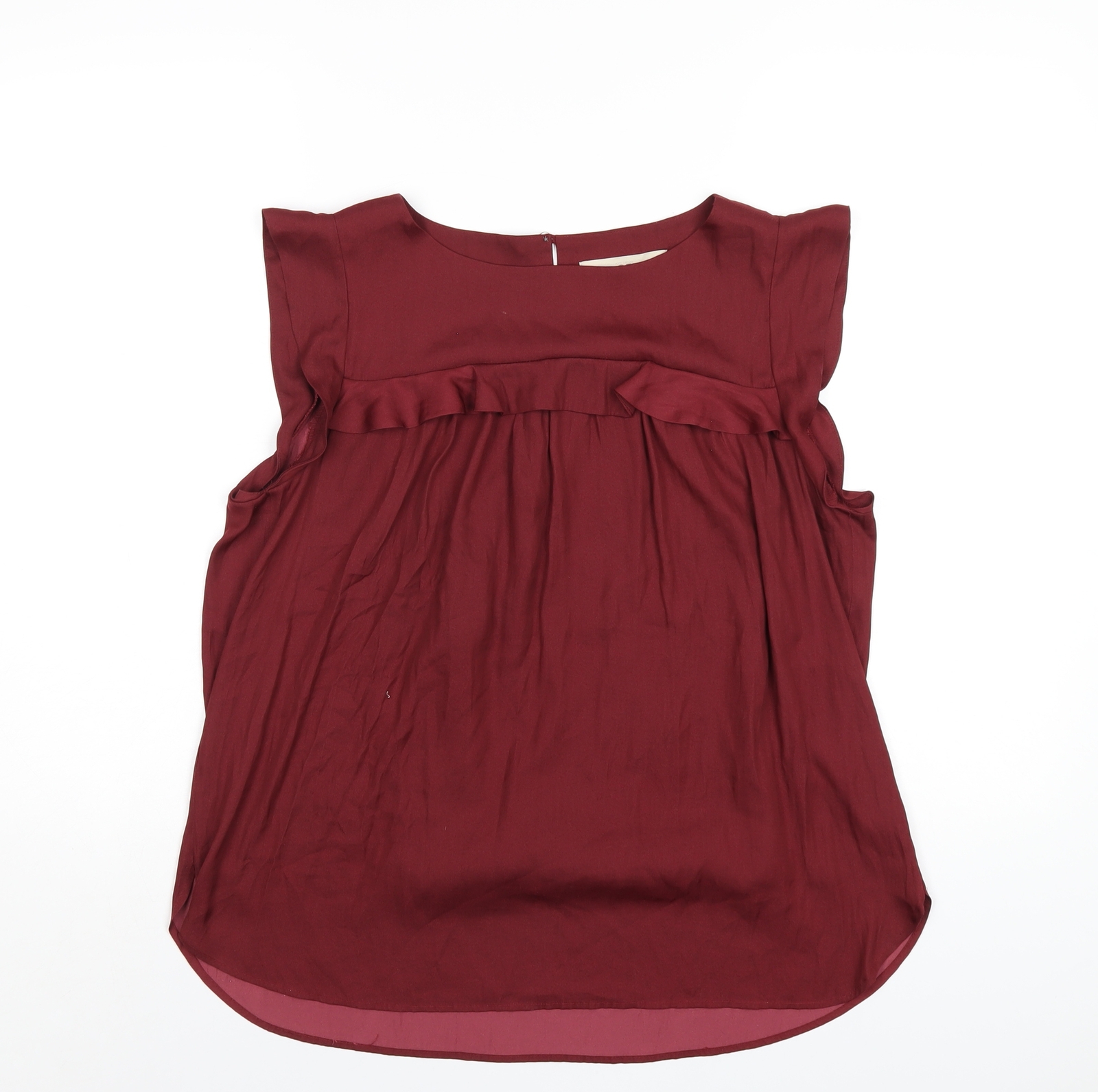 LOFT Womens Red Polyester Basic T-Shirt Size M Ro… - image 1