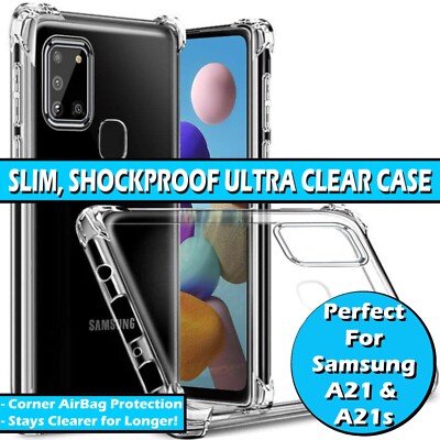 Clear Case For Samsung Galaxy A21 A21s Shockproof Silicone Gel - Main Image