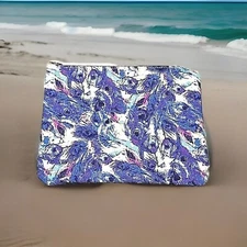 Love This Life BLUE MULTI  Fashion Women Accessories Makeup Case Clutch  Bag 