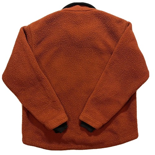 Vintage LL Bean Outdoors Mountain Deep Pile Fleece Full Zip Jacket M Orange RARE - Picture 7 of 10