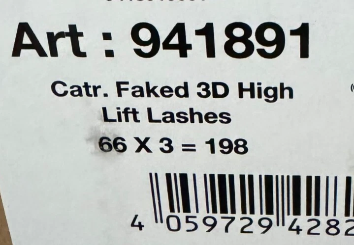 Restposten Kosmetik 198x Catrice Lightweight 3D High Lift Lashes Maximum Wimpern - Bild 2 von 2