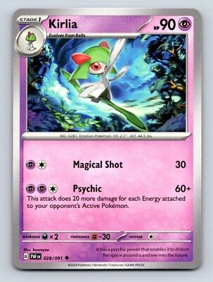 Kirlia HP 90 Magical Shot Psychic Attack Rarity Purple Pokémon