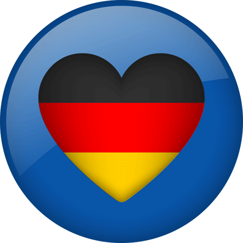 Deutsches Herz auf blau wahlen Button Anstecker Aufkleber Auto-Magnet Aufnäher - Bild 5 von 5
