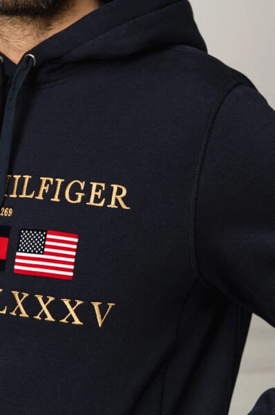 Tommy Hilfiger Multi Flag Embroidered Logo Hooded
