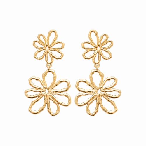 Boucles D'oreilles Pendantes En Plaqué Or 18 Carats (750/000) - Neuf Avec étiquettes - Marque Petugons