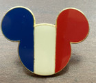 2008 French Disney Pin Mickey Head French Flag — photo 1