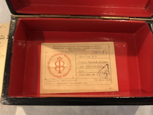 Vintage Russian lacquer box Fedoskino hand painted original receipt , signed - Picture 6 of 14