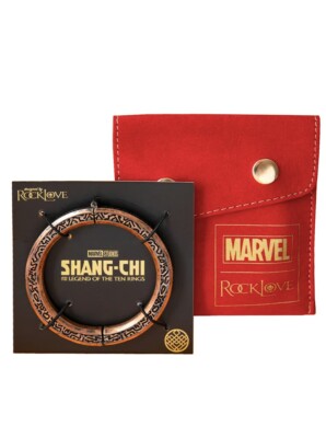 Marvel x RockLove Shang-Chi Legend Of The Ten Rings Hinged Brass Bracelet Small