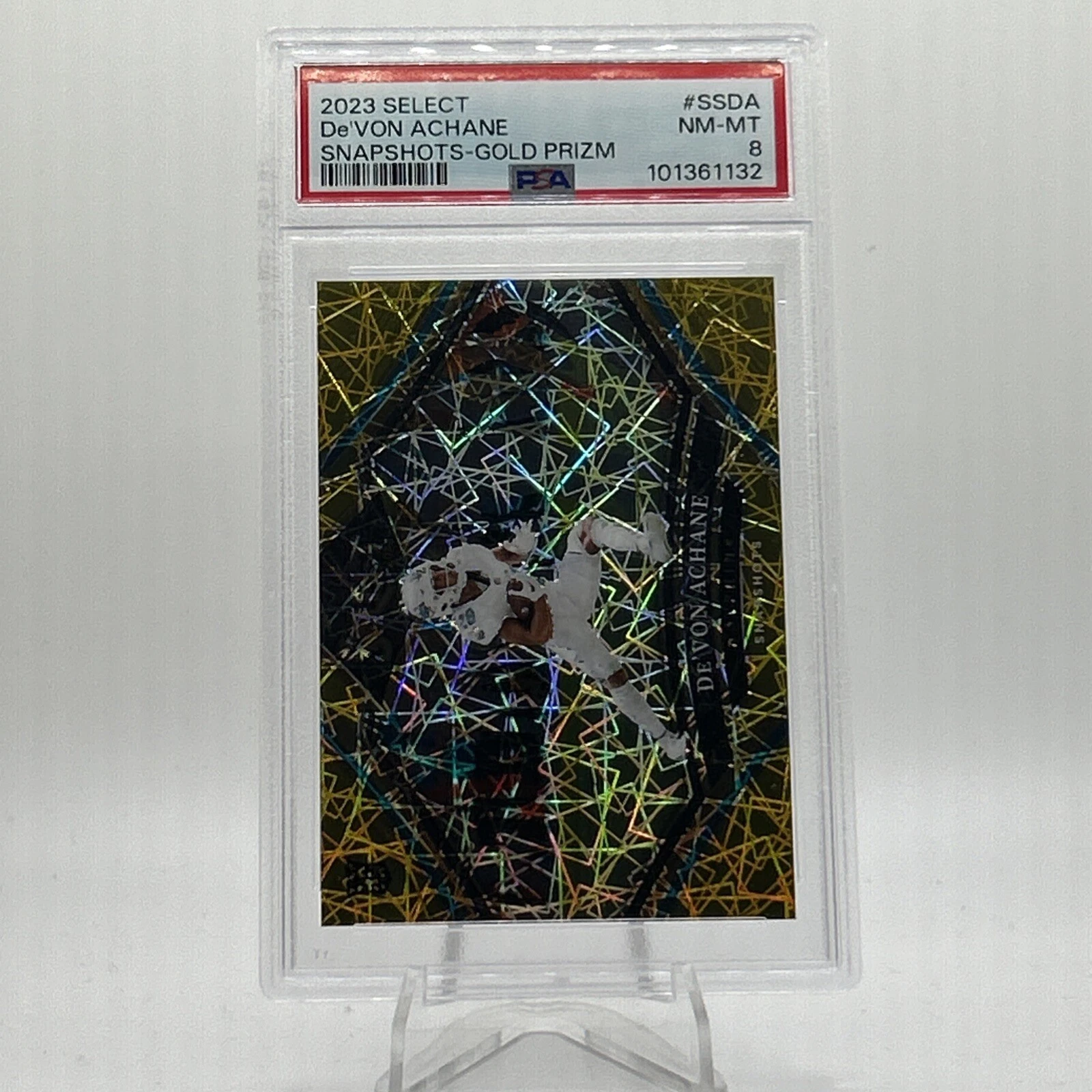 De'Von Achane Panini Select Snapshots #SSDA Gold